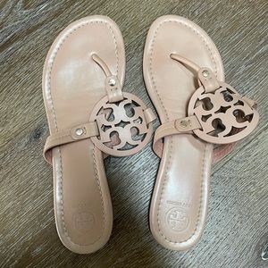Tory Burch Miller Sandals, Nude